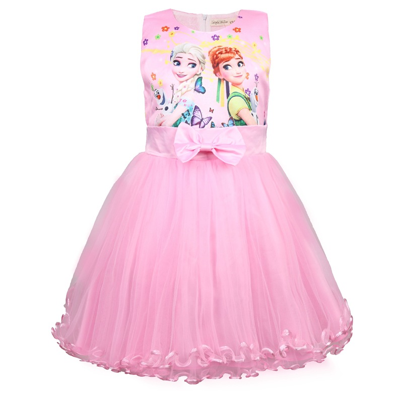 Snow Queen Girls Dress Elsa Anna Dresses For Girls Birthday Gift Costume Party Princess Tutu Girs Summer Dress Children Clothing alx