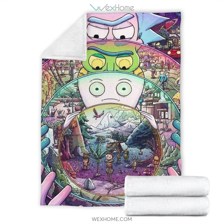 Funny Rick And Morty Premium Blanket