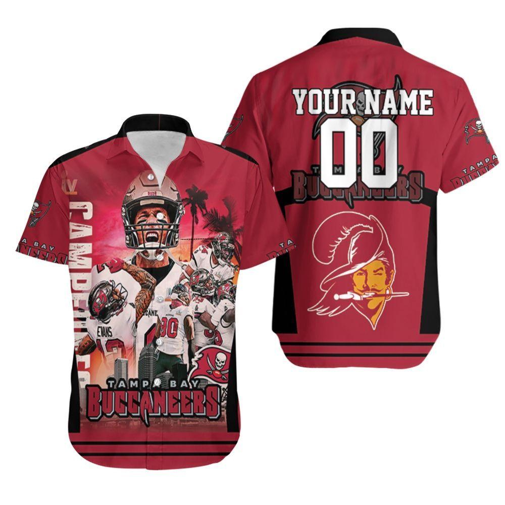 Beach Shirt Tampa Bay Buccaneers Liv Champion Legend 3D Personalized Hawaiian Shirt