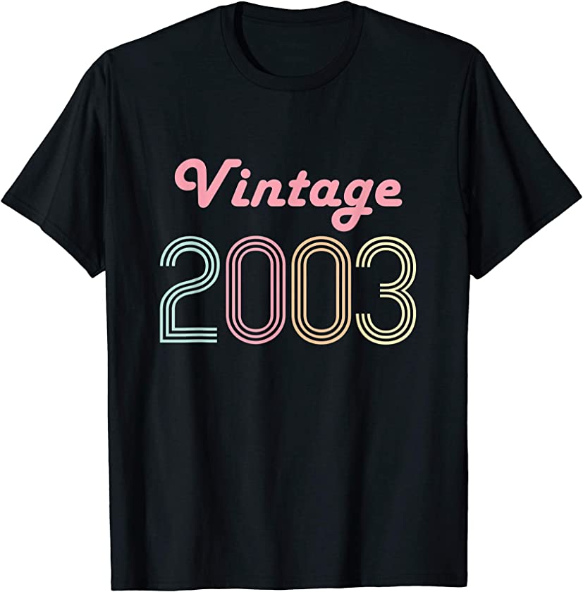 18th Birthday Gift Girl Boy Teen 18 Year Old Vintage 2003 T-Shirt