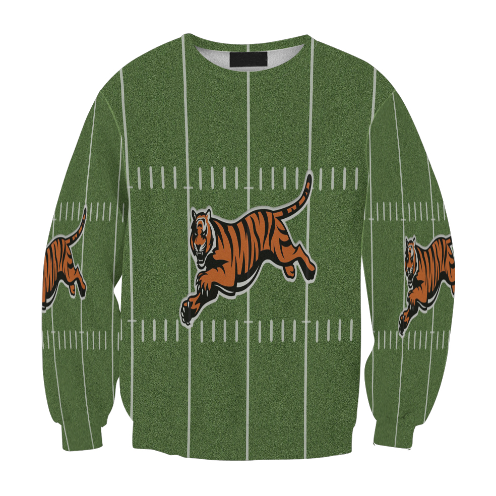 Cincinnati Bengals Tiger Running Field Gift For Fan 3D Full Printing Sweatshirt