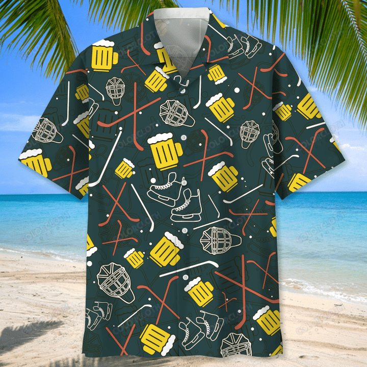 Hockey And Beer Hawaii Shirt Ha101422