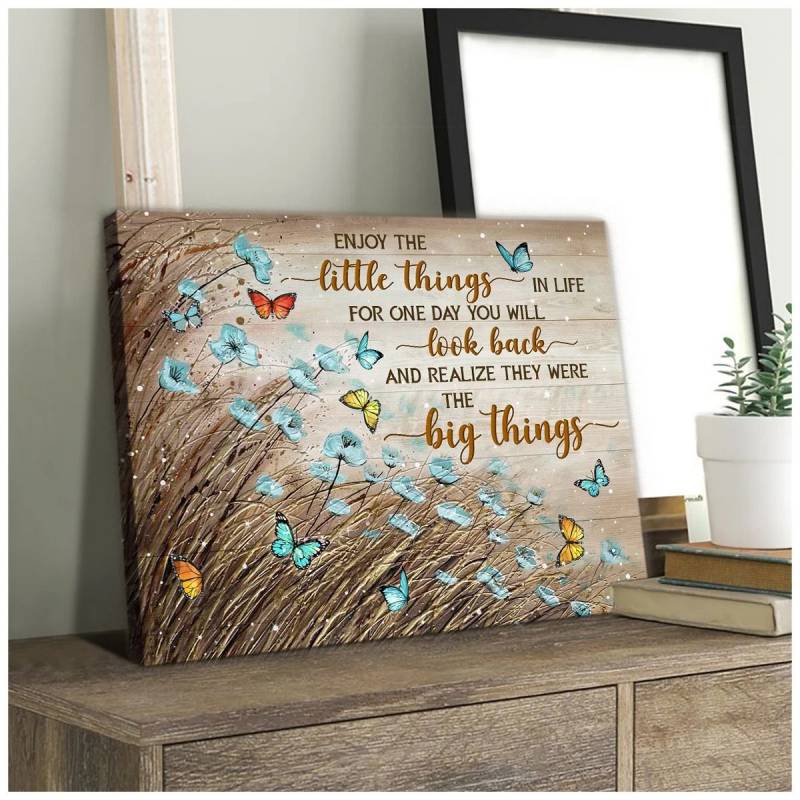 Enjoy the little things butterfly poster poster 3332203075