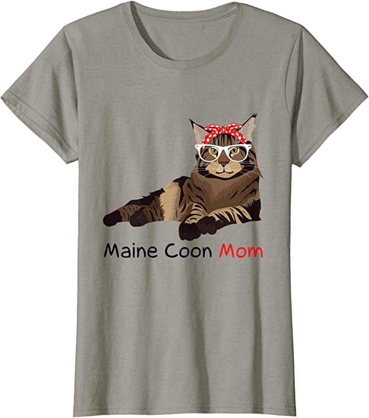 Maine Coon Cat Mom Kitten Womens Maine Coon Cat T-Shirt