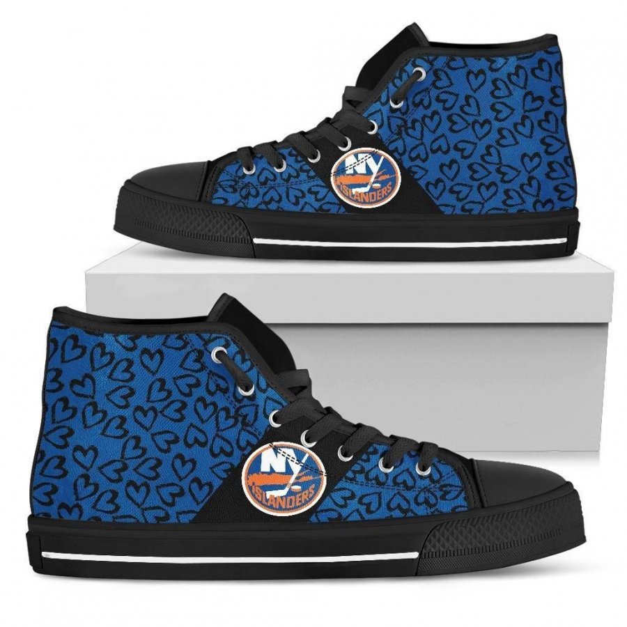 Perfect Cross Color Absolutely Nice New York Islanders High Top Shoes #385