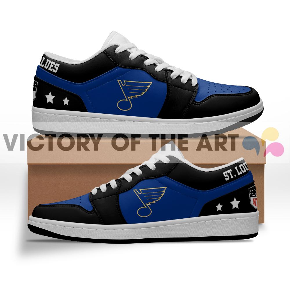 Gorgeous Simple Logo St. Louis Blues Low Jordan Shoes