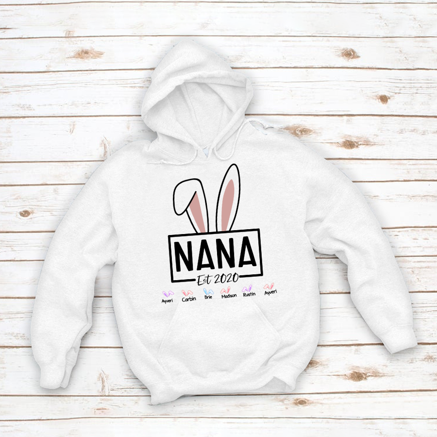 Bunny Nana Est Custom Name Hoodie