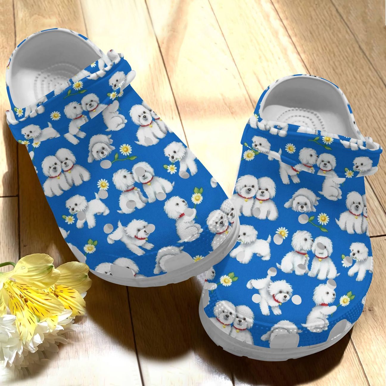 Dog Personalized Clog, Custom Name, Text Lovely Bichon Frise, Fashion Style For Women, Men, Kid, Print 3D