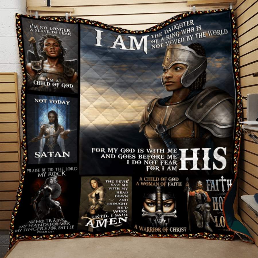 African American Warrior in the Armor of God Blanket 3D Printing HQD-QDD00008