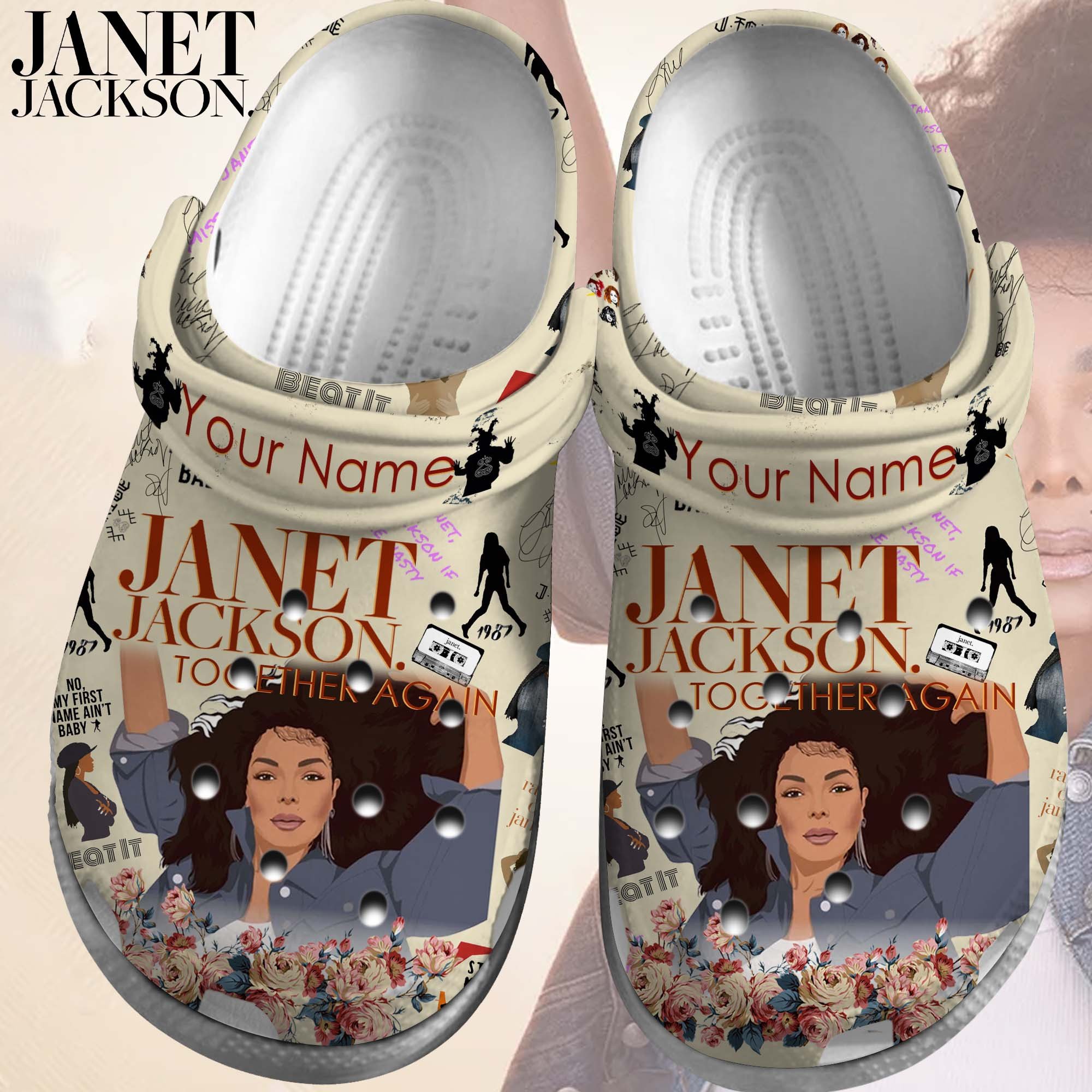 Janet Jackson Singer Music Crocss Crocband Clogs Shoes Comfortable For Men Women And Kids Er