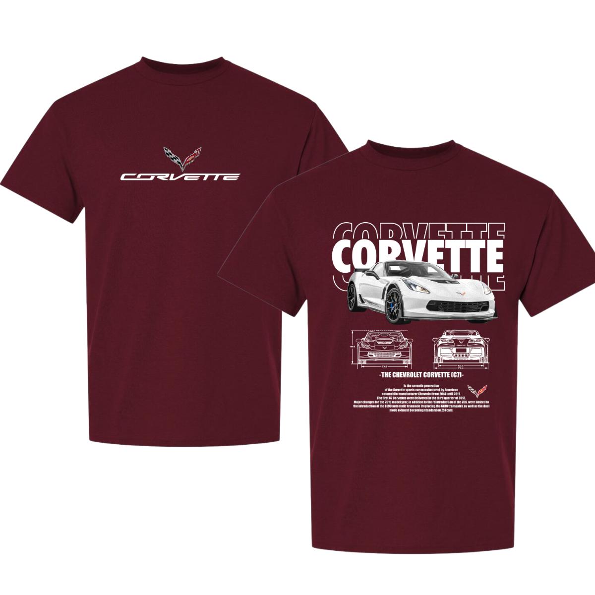 Chevrolet Corvette C7 Unisex Tee Bold Car Graphic Shirt, Casual Comfort for Speed Lovers