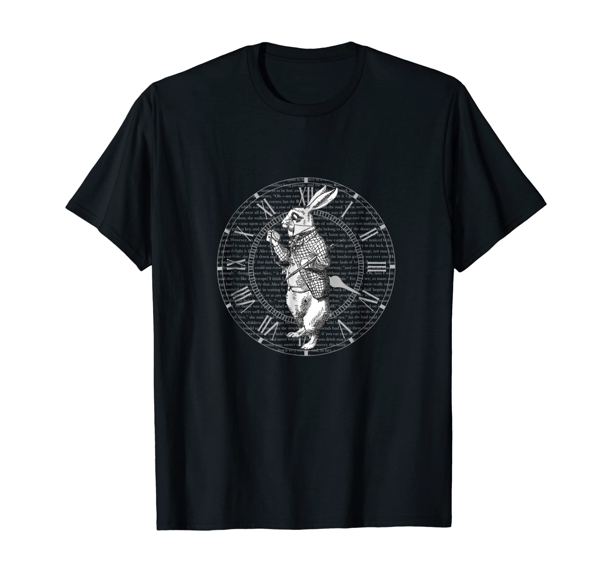 White Rabbit Vintage Clock Steampunk T Shirt