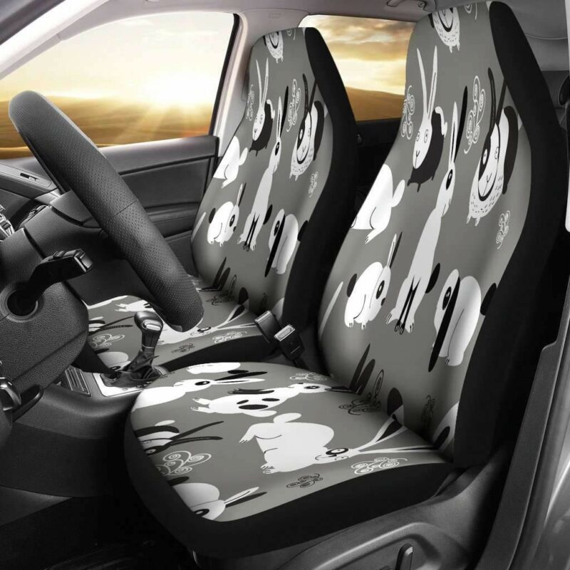 Art Bunny Rabbit Car Seat Covers Amazing Gift Ideas T032220