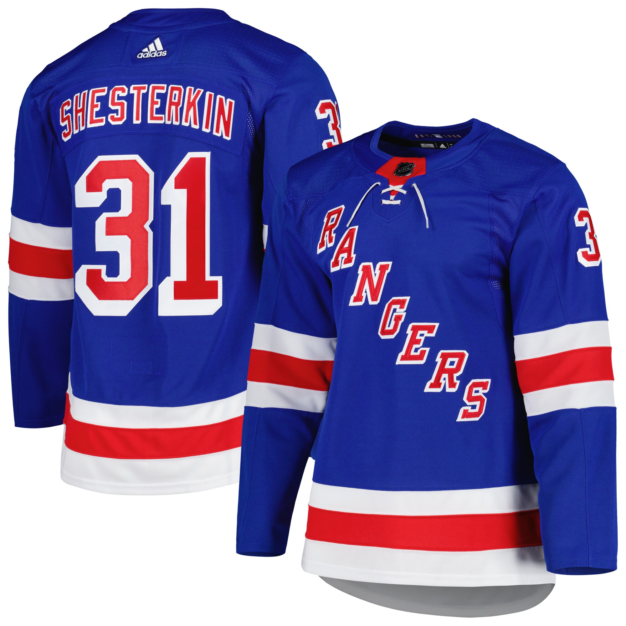 Men's New York Rangers Igor Shesterkin adidas Blue Home Primegreen Authentic Pro Player Jersey