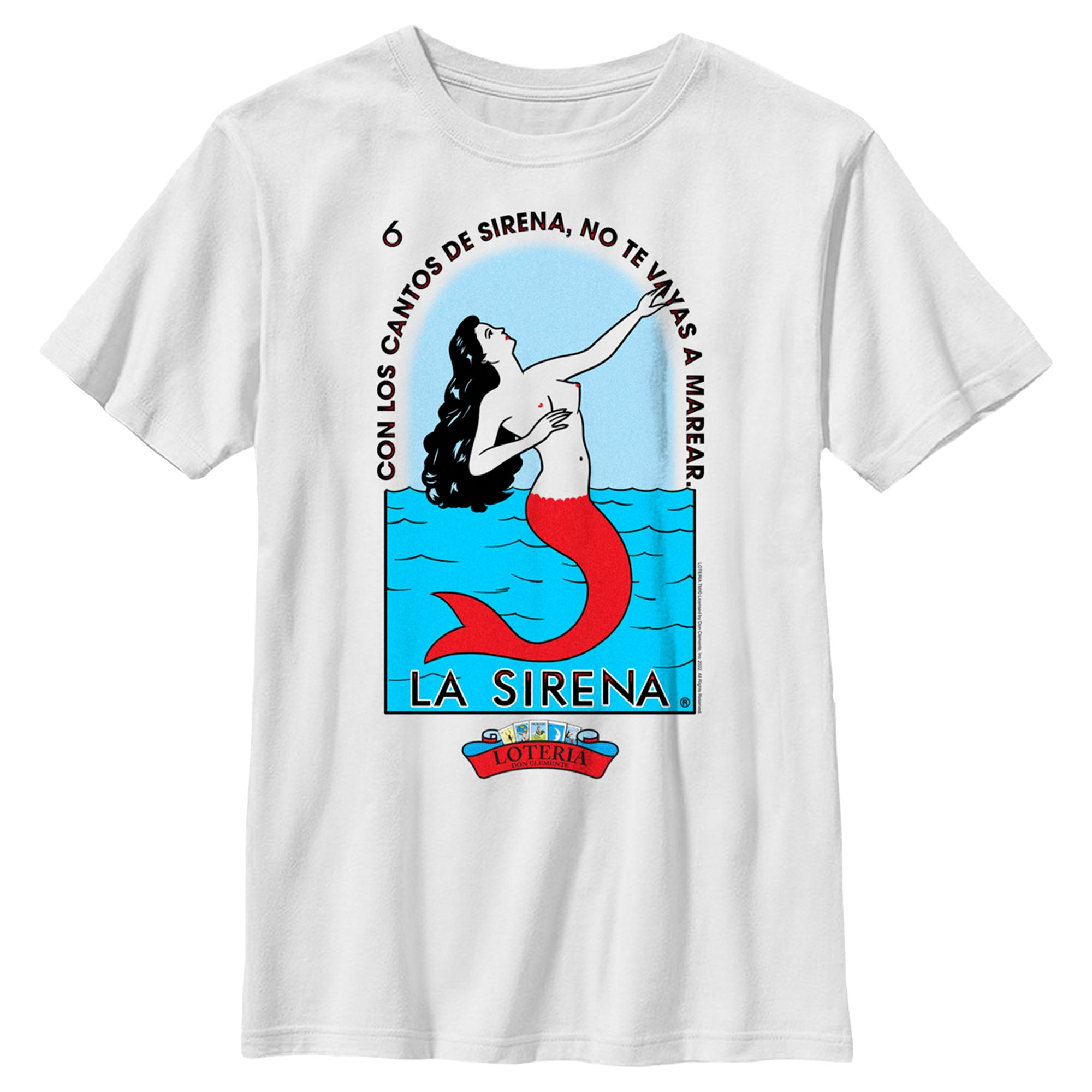 Boy’S Loteria La Sirena Number 6 Card T-Shirt