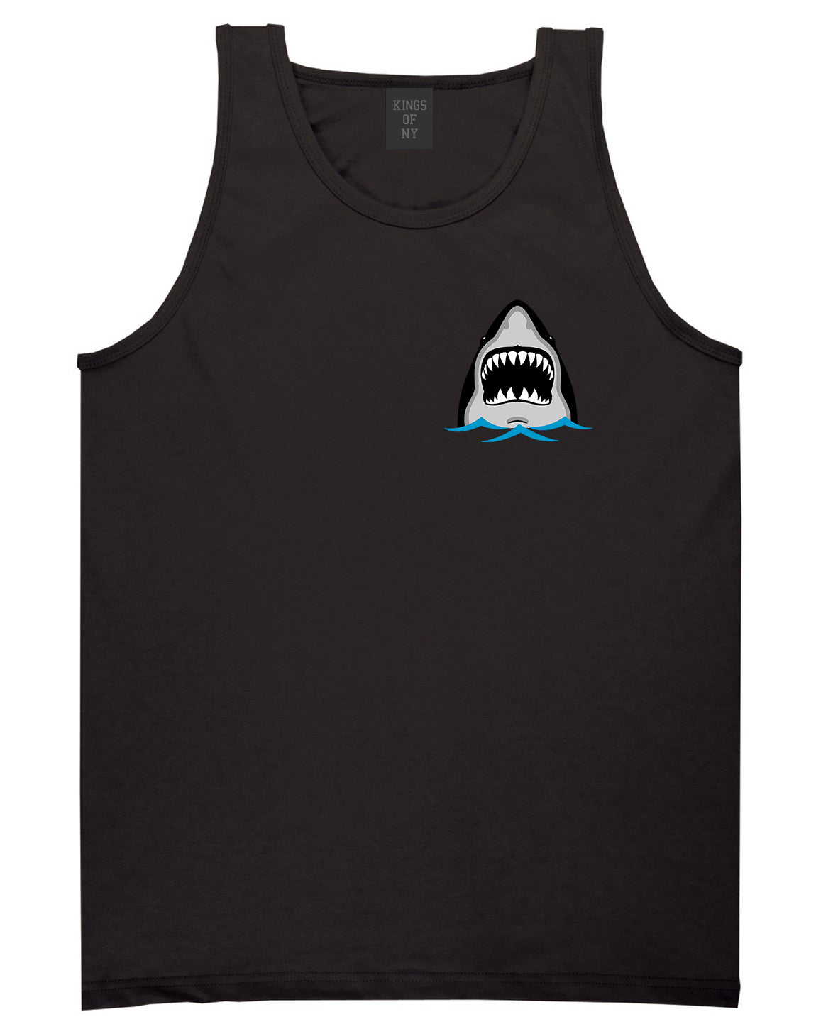 Shark Face Chest Mens Tank Top T-Shirt