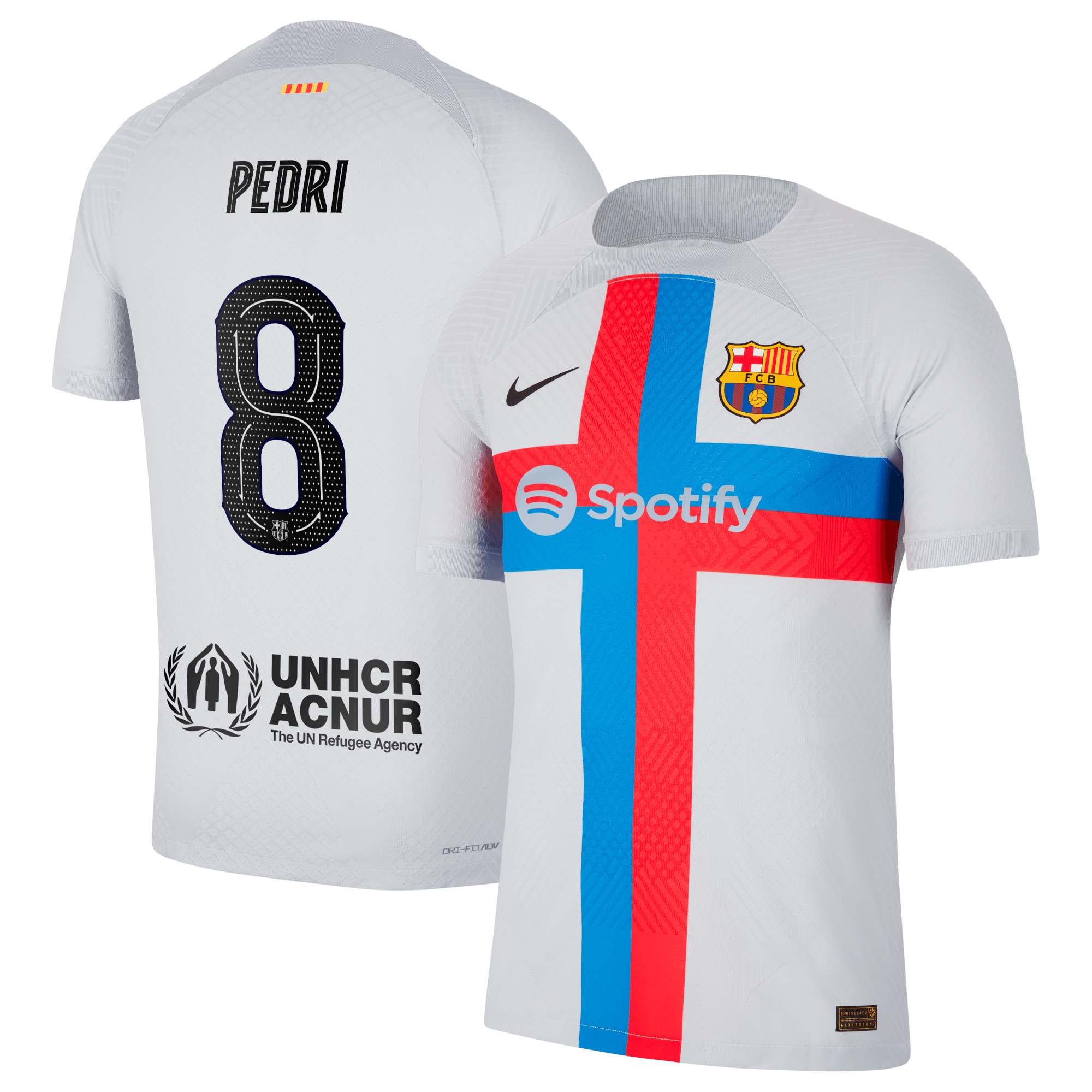 Pedri Barcelona 2022/23 Third Vapor Match Authentic Player Jersey – Gray