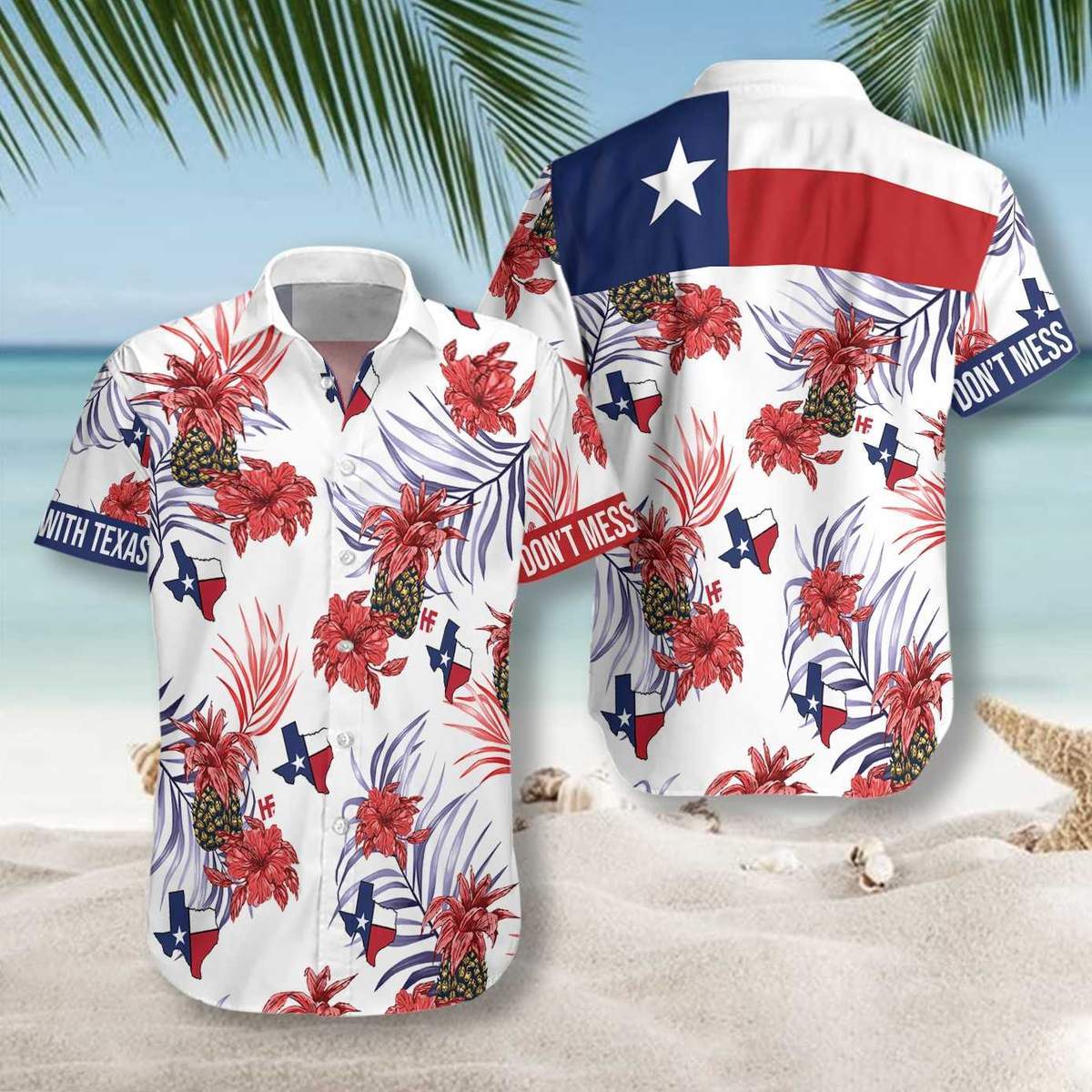 Pineapple Texas Pround All Over Printed Hawaiian Shirt Ha38884