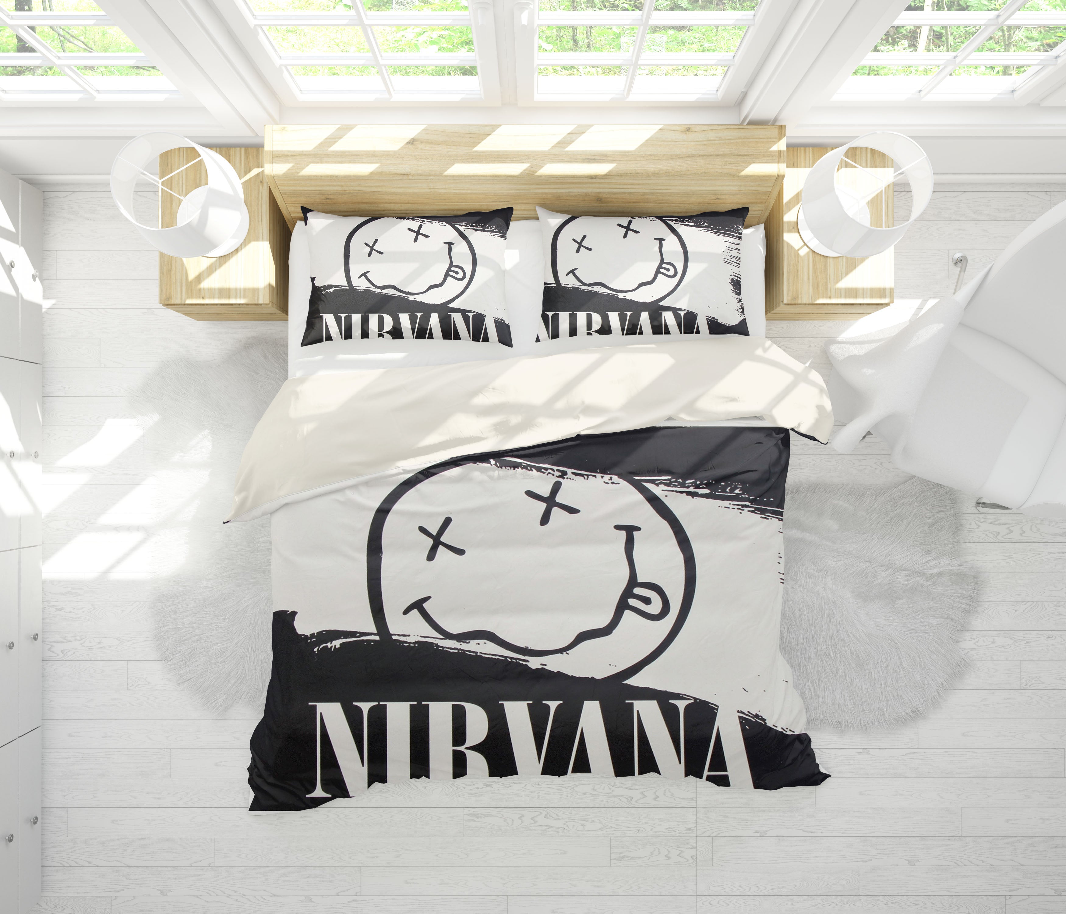 3D Band Nirvana Quilt Cover Set Bedding Set Pillowcases 146