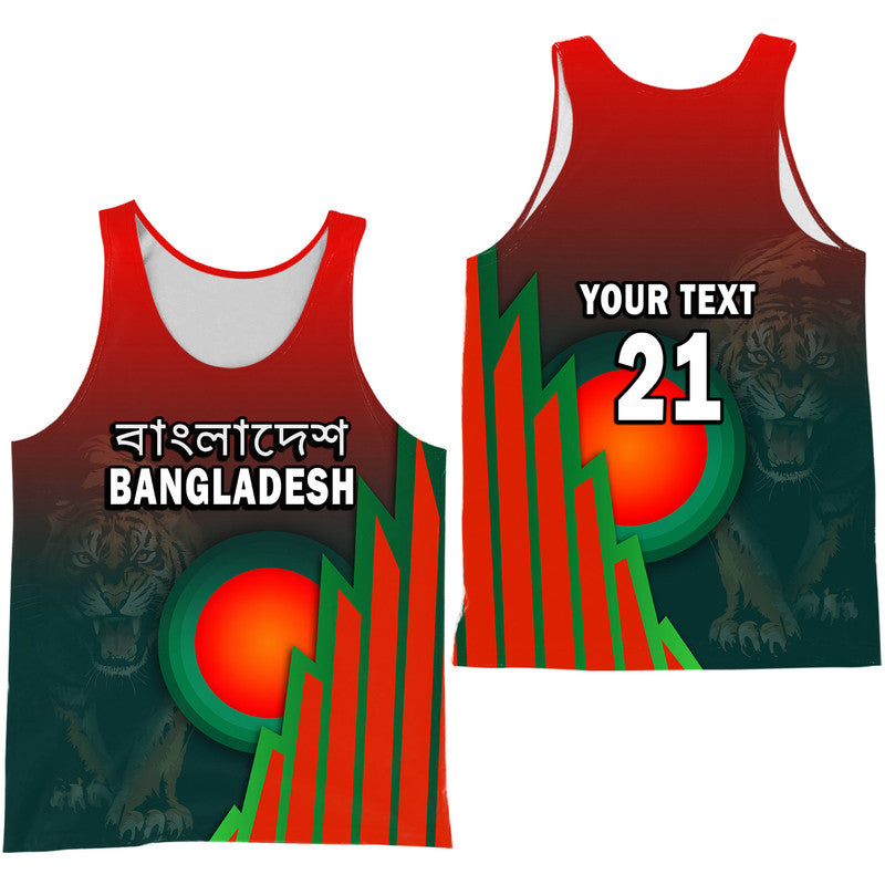 (Custom Personalised) Bangladesh Bangla Tigers Cricket Men Tank Top Tigers And Bangladesh Flag Lt9