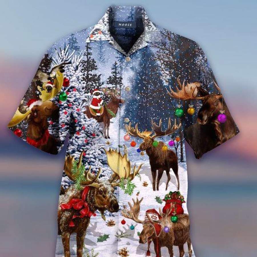 Christ Moose Merry Christmas Hawaii Shirts Ha63351