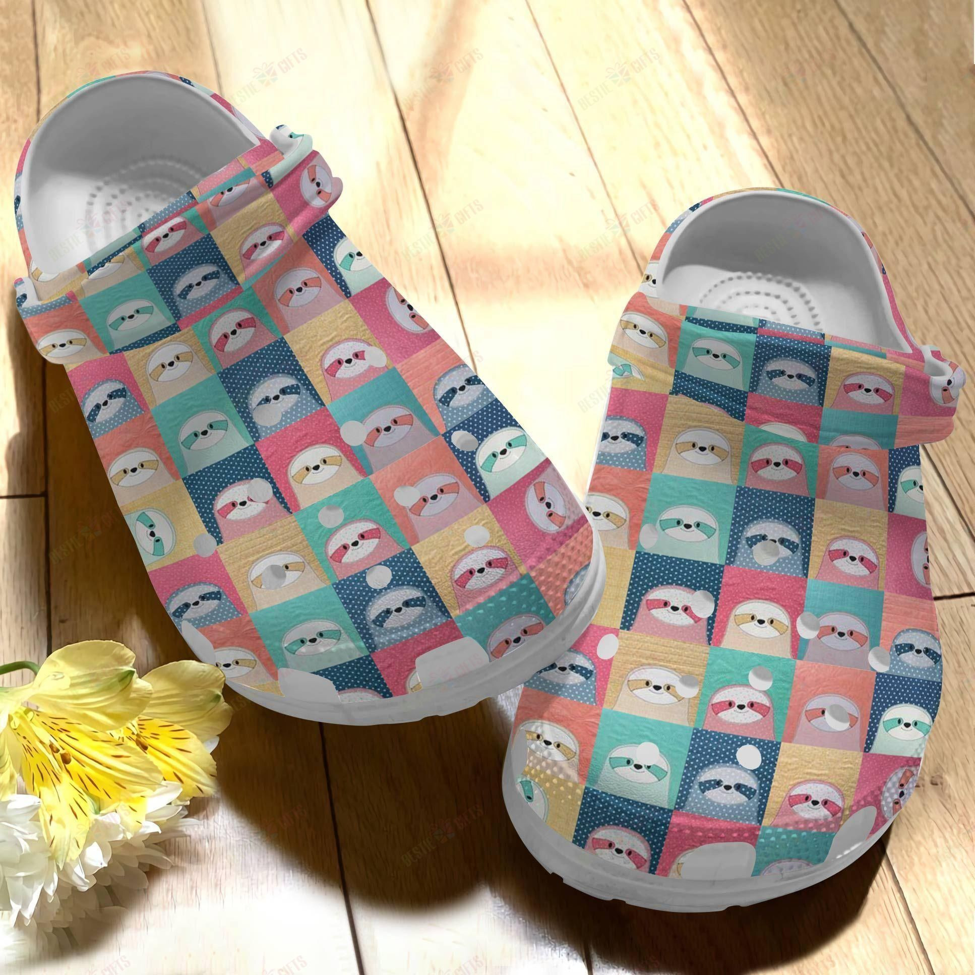 Sloth Crocs Classic Clog Cute Sloth Pattern Shoes