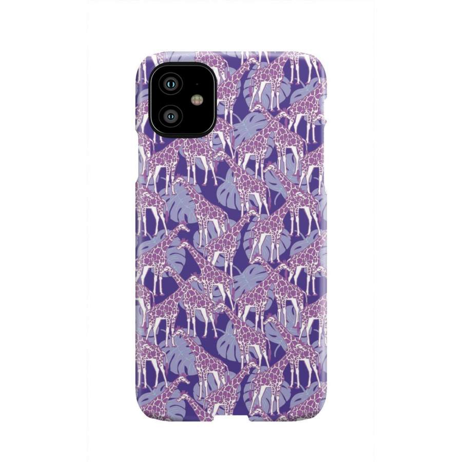 Giraffe Purple Pattern Print Iphone & Android Phone Cases