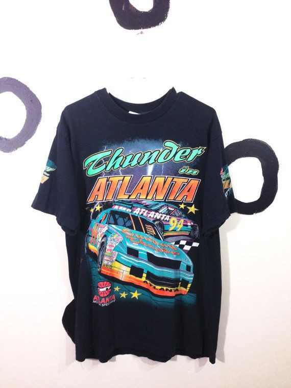 90S Awesome Neon Race Car Shirt Atlanta By Badatpettingcats 18 00 Shirt