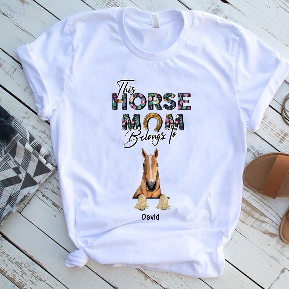 Personalized Horse Mom Belongs To Women Shirt – Trending Personalized