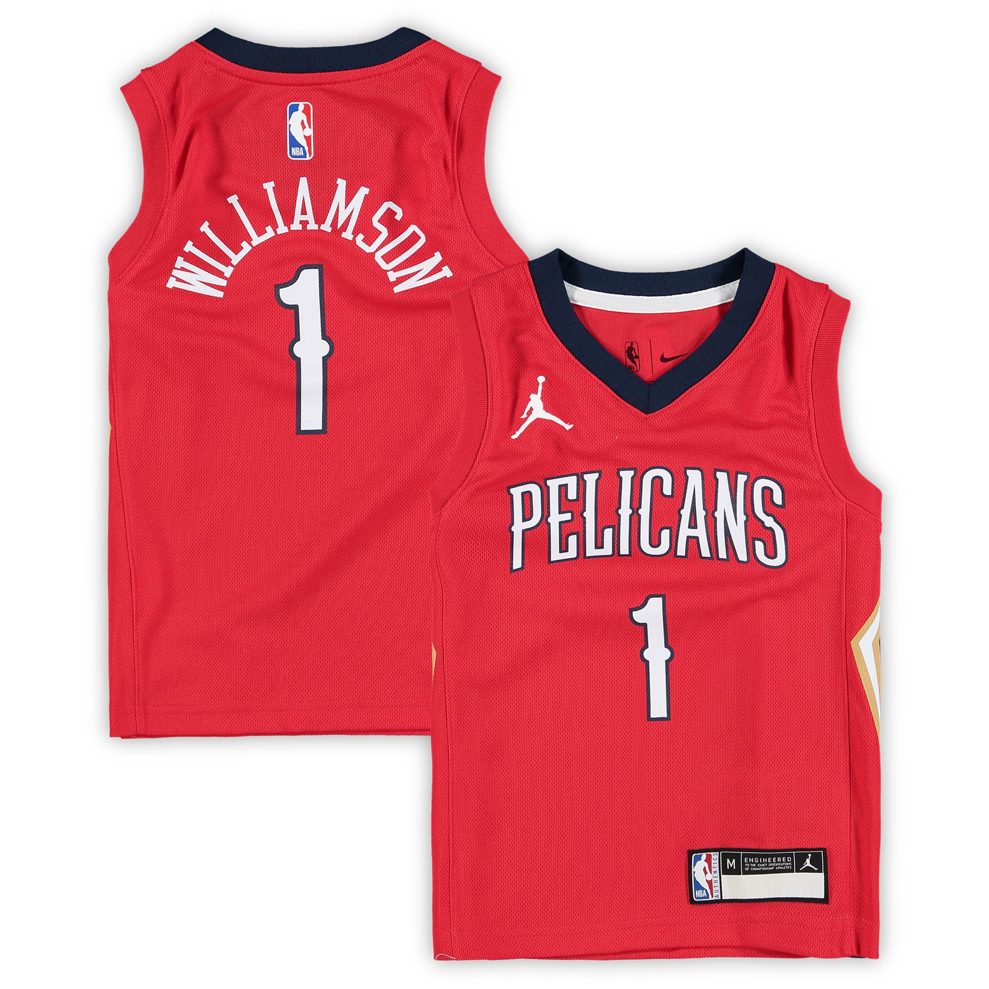 Zion Williamson New Orleans Pelicans Jordan Brand Preschool 2020/21 Fast Break Replica Jersey – Statement Edition – Red NBA