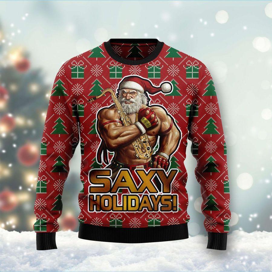 Saxy Holidays Ugly Christmas Sweater | Unisex | Adult | Us1428