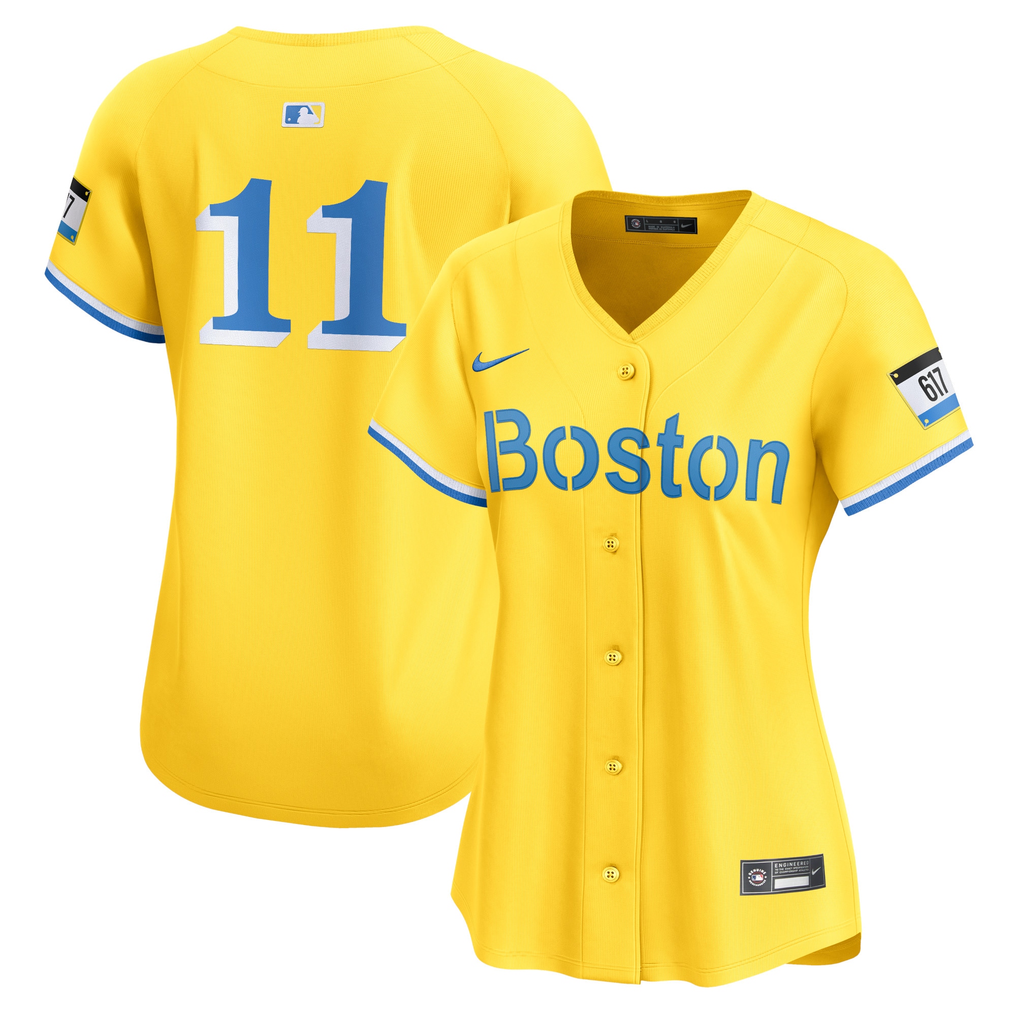 Rafael Devers Boston Red Sox Women's City Connect Limited Player Jersey – Gold