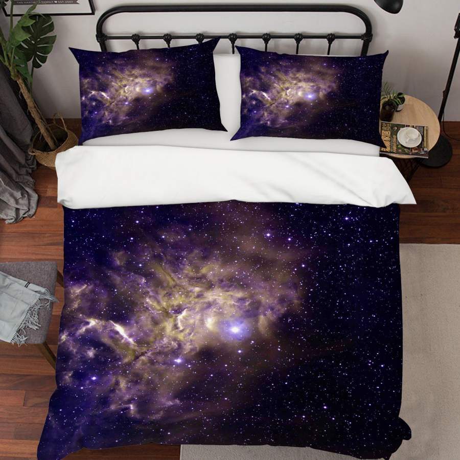 3D Nebula Star Sky Universe Quilt Cover Set Bedding Set Pillowcases 109