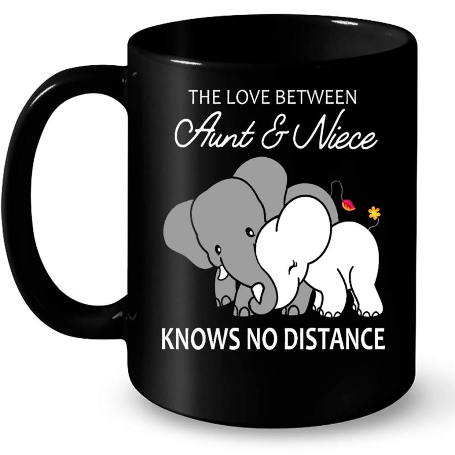 The Love Between Aunt And Niece Knows No Distance Elephant Lover B – Full-Wrap Coffee Black Mug