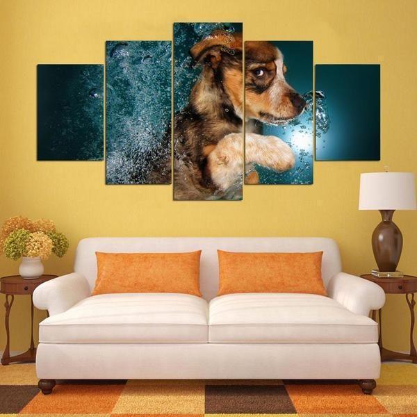 Animal Lonely Dog Canvas