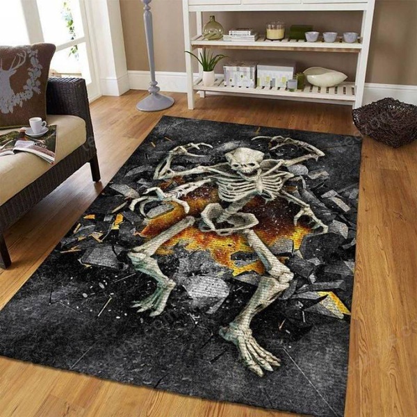 3D Skeleton Halloween Area Limited Edition  Sku 266091 Rug