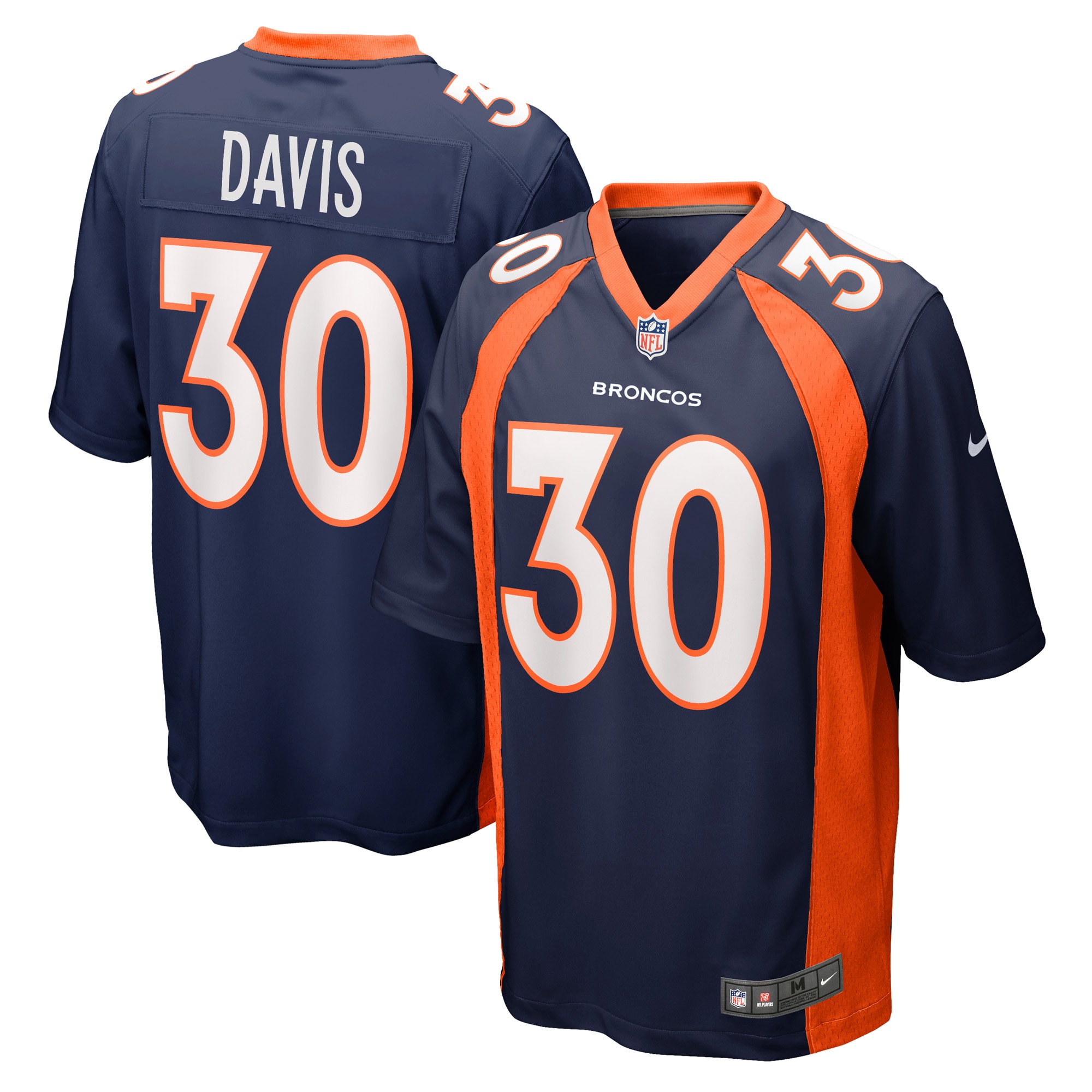 Men’s Denver Broncos Terrell Davis Navy Retired Player Jersey