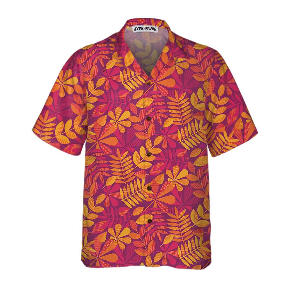 Autumn Leaves Seamless Pattern For Thanksgiving Hawaiian Shirt, Fall Thanksgiving Shirt, Gift For Thanksgiving Day