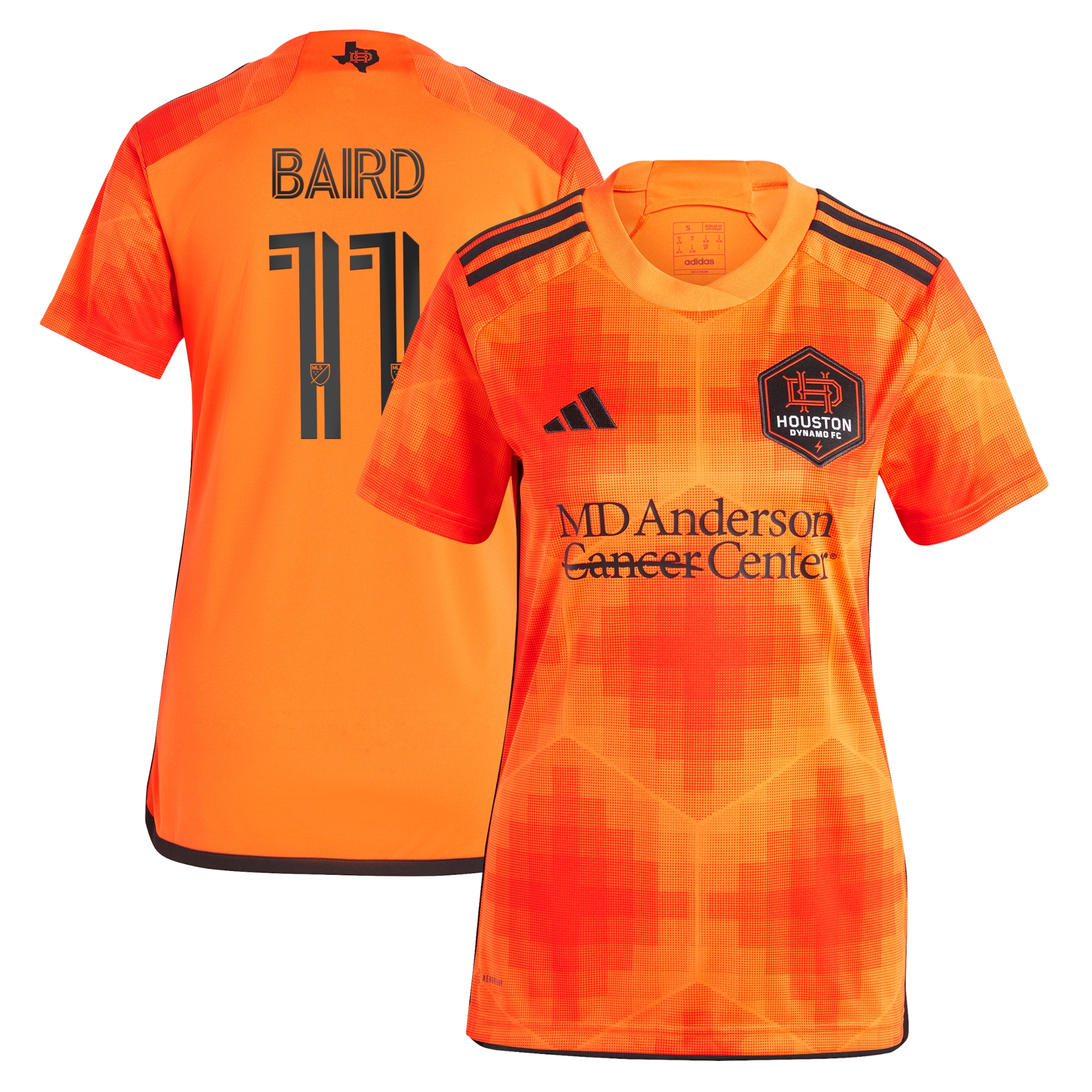 Corey Baird Houston Dynamo FC Women's 2023 El Sol Replica Jersey – Orange