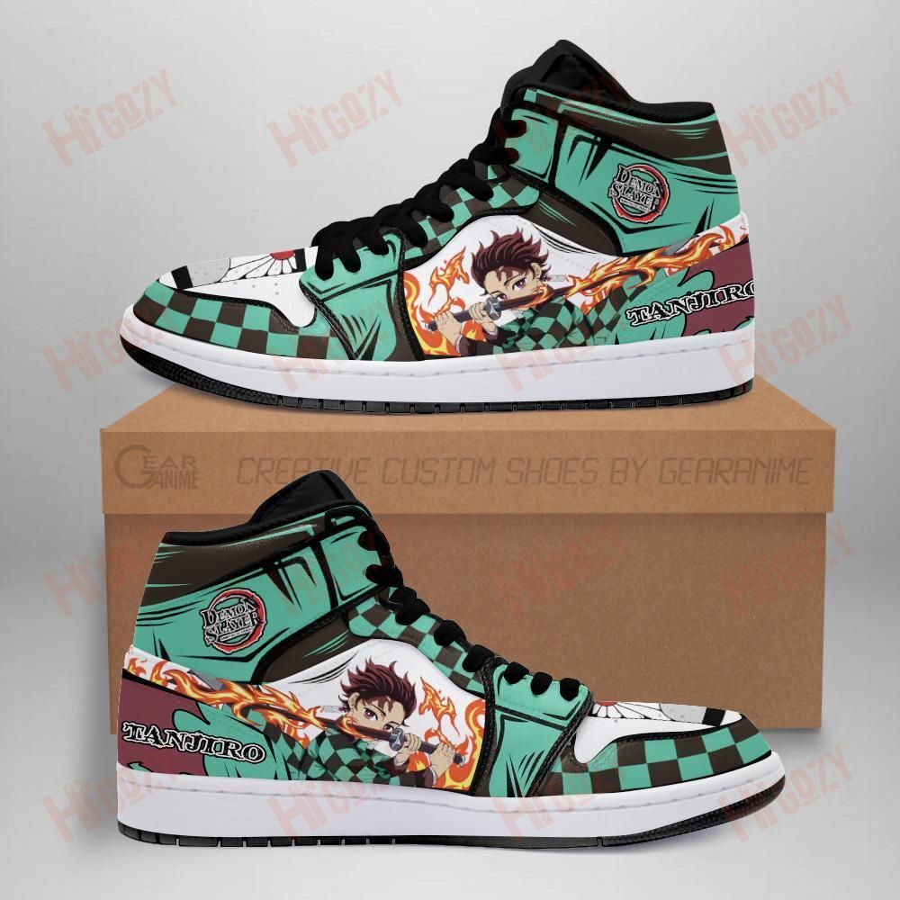 Tanjiro Sneakers Sun Breathing Custom Anime Demon Slayer Custom Shoes