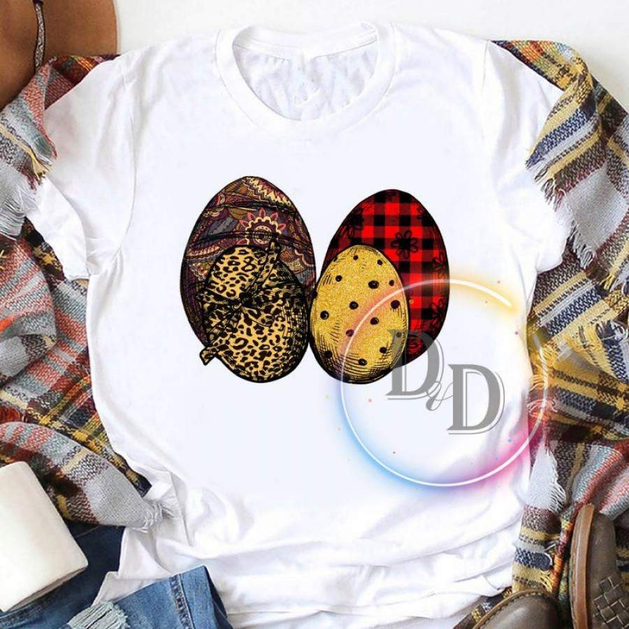 Eggs Happy Easter Day Leopard Plaid Red Buy T Shirt