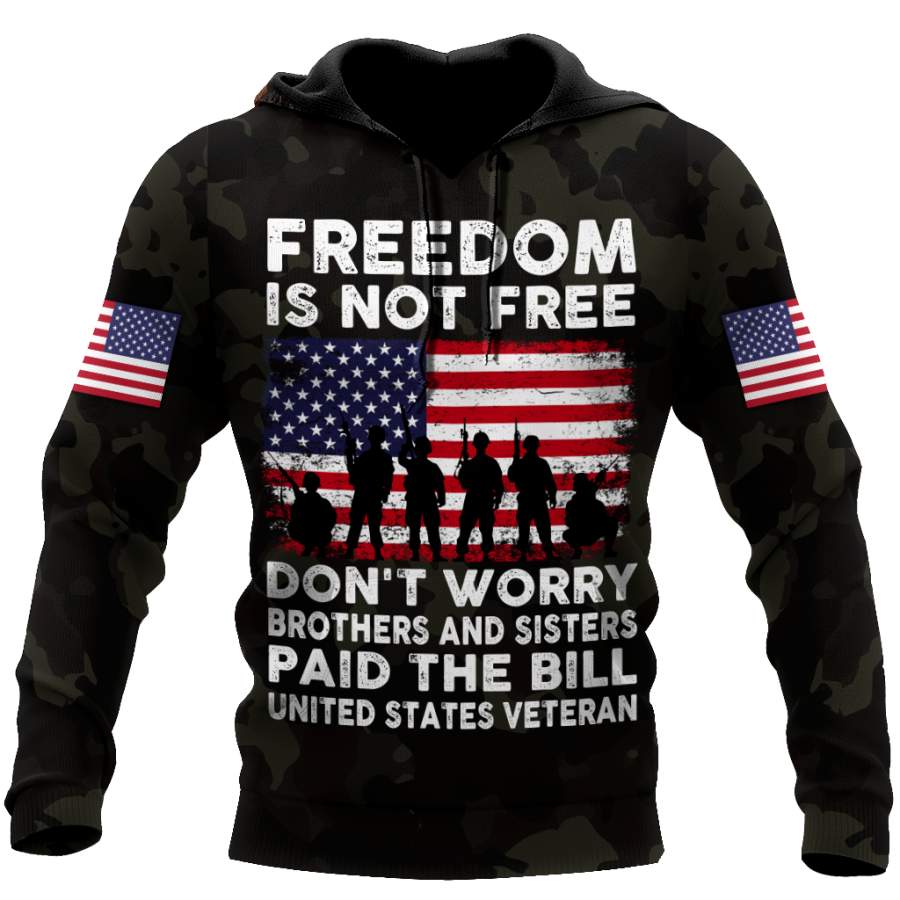 Veteran Freedom is not Free 3D all over printed shirts for men and women DD05252001