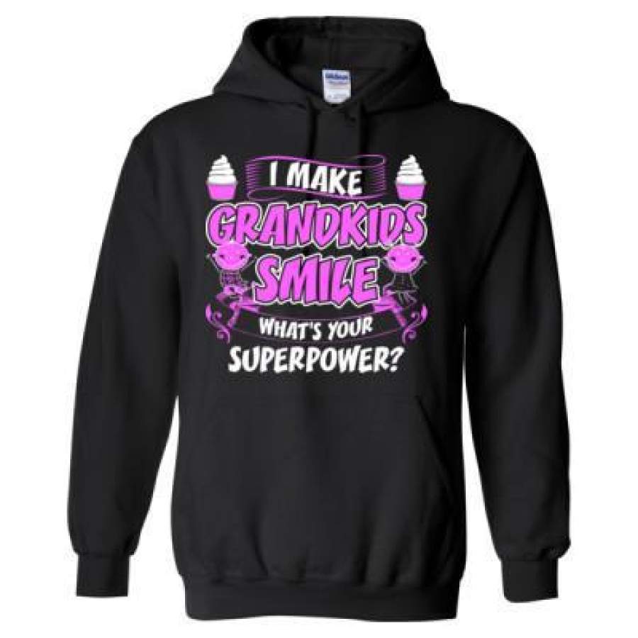 AGR I Make Grandkids Smile Whats Your Superpower – Heavy Blend™ Hooded Sweatshirt