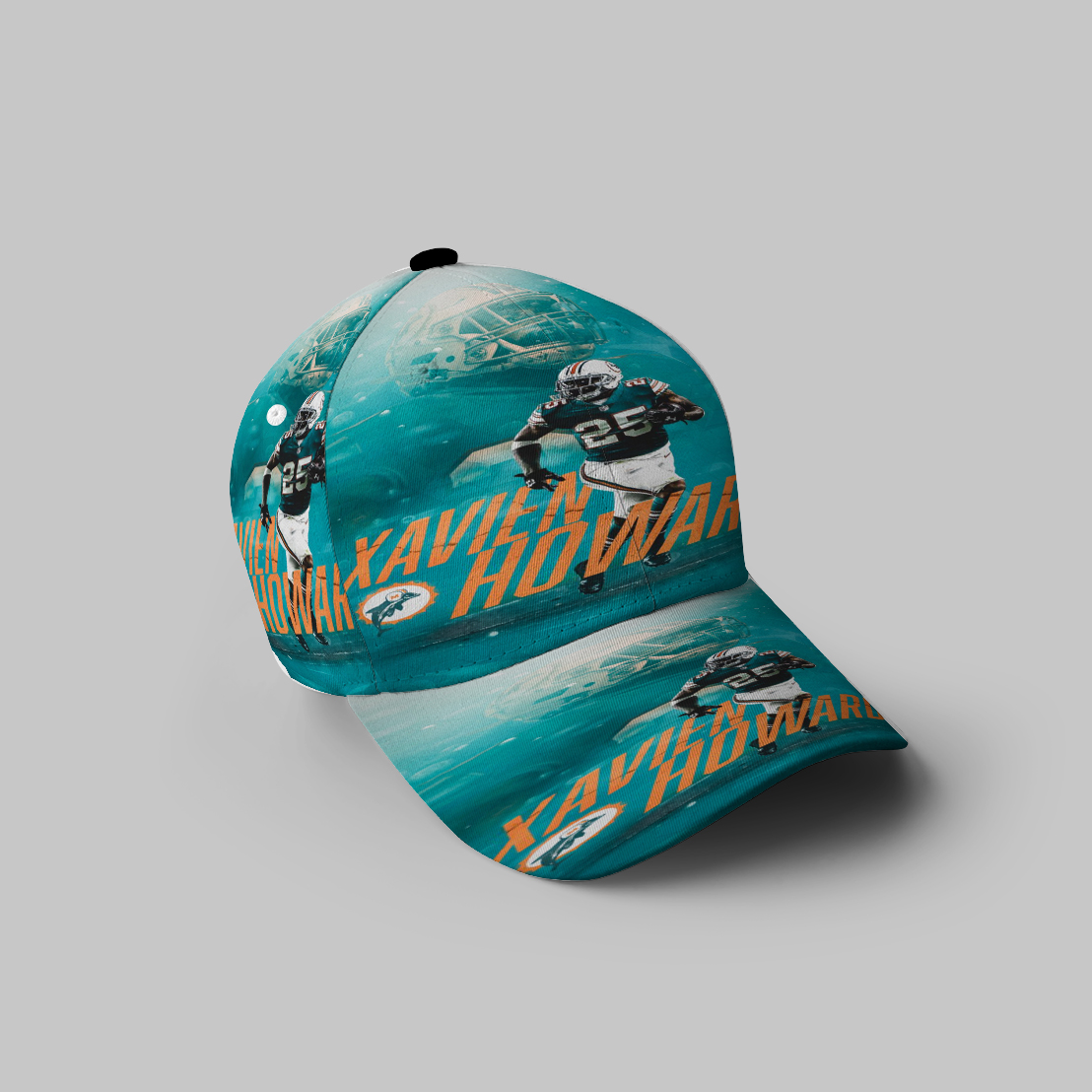 Miami Dolphins Xavien Howard1 3D Printing Baseball Cap Classic Hat