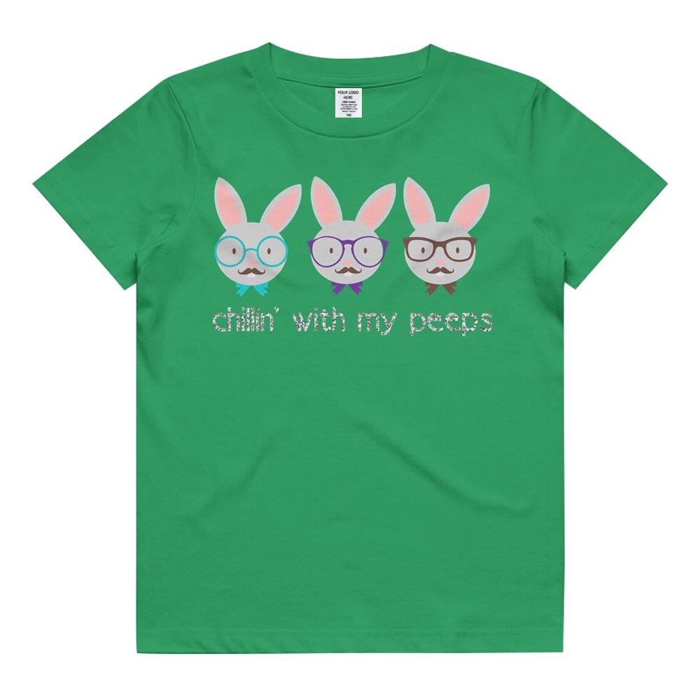 Chillin With My Peeps Bunny Rabbit Easter Day Eggs Hunting Kids T Shirt