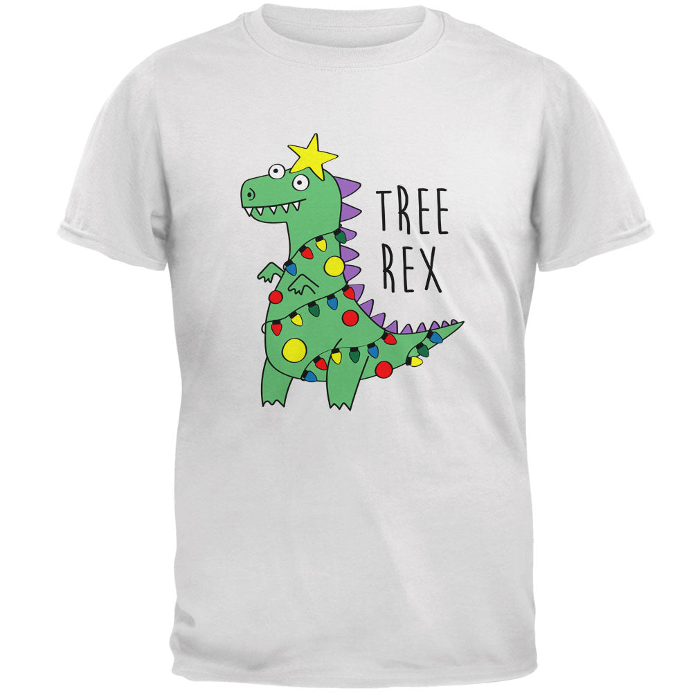 Christmas Tree Rex T-Rex Funny Dinosaur Mens T Shirt