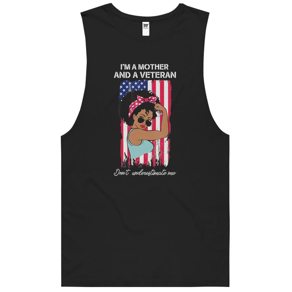 Melanin Black African American Women Us Veteran And Mother T-Shirt Long Sleeve Tee Hoodie Tank Top