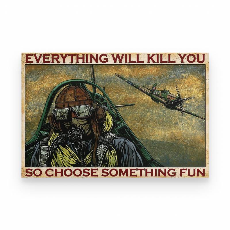 Air Force Airplane Pilot Everything Will Kill You - Poster