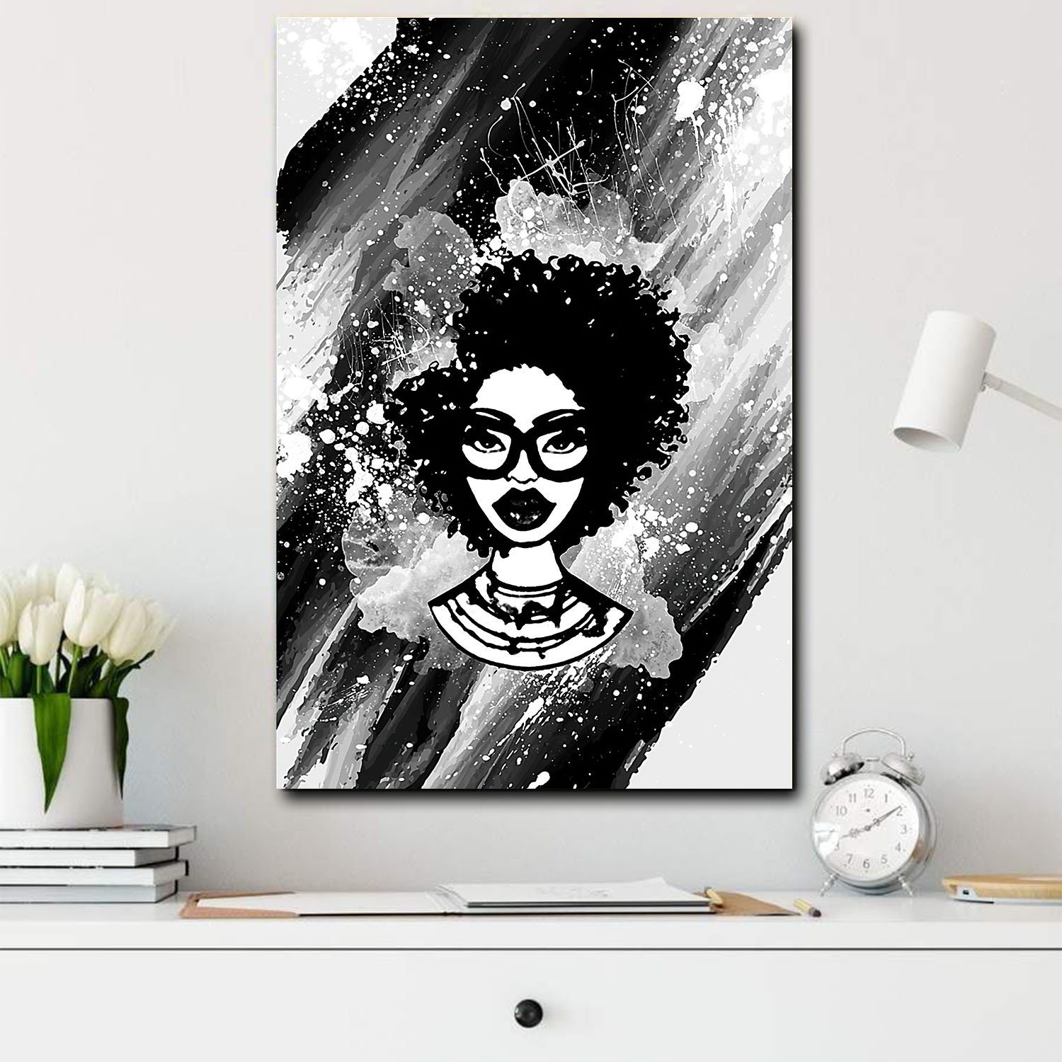 African Art Canvas Black Woman Living Room Bedroom Bathroom Home Decoration