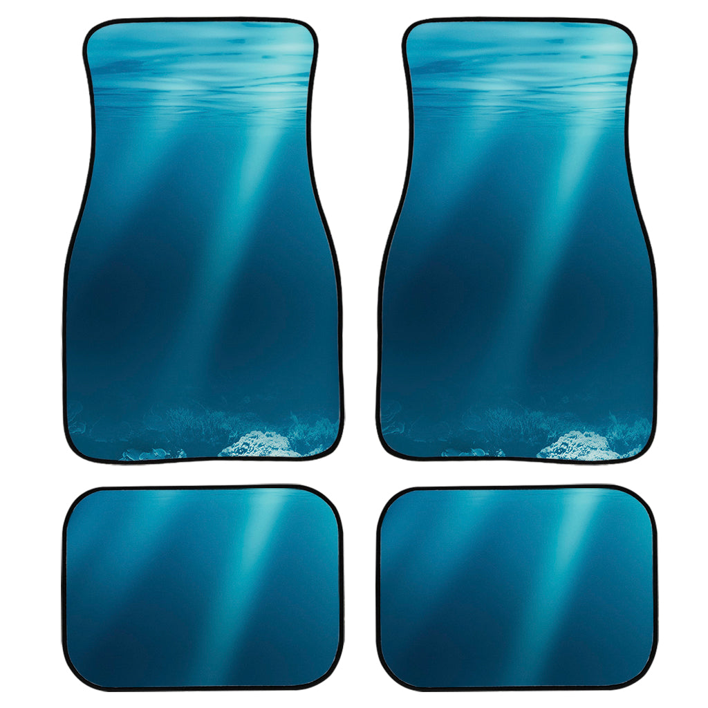 Ocean Underwater Print Front And Back Car Floor Mats, Front Car Mat